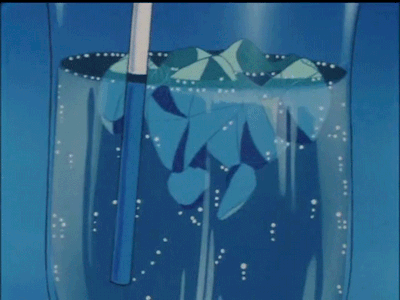 Anime ice water gif